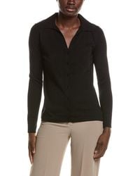 Lafayette 148 New York - Petite Button Front Polo Silk-Blend Cardigan - Lyst