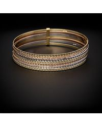 Italian Gold - 14k Italian Tri-tone Gold 7-days Bangle - Lyst