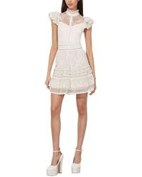 Alice + Olivia - Vernita Embroidered Mock Neck Sweater - Lyst
