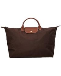 Longchamp - Le Pliage Original Small Canvas & Leather Tote Travel Bag - Lyst