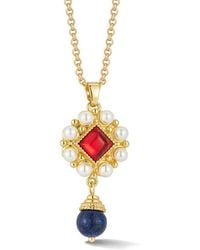 Chloe and Madison - Plated Cz Gem Pendant Necklace - Lyst