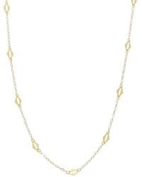 Italian Gold - 10K Diamond Shape Station Necklace - Lyst