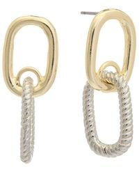 Juvell - 18k Plated Cz Drop Link Earrings - Lyst