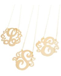 Jane Basch - 22K Over Initial Necklace -Z) - Lyst