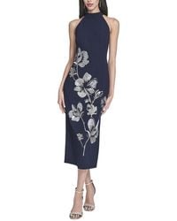 Vince Camuto - Printed Sleeveless Midi Dress - Lyst