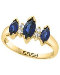 Effy Fine Jewelry - 14K 1.33 Ct. Tw. Diamond & Sapphire Ring - Lyst
