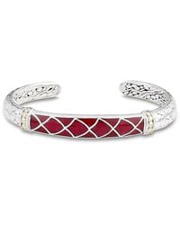Samuel B. - Silver Coral Pebble Bangle Bracelet - Lyst
