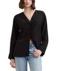 MODERN CITIZEN - Flynn Slinky V-neck Shirt - Lyst
