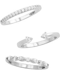 Savvy Cie - Cz Stackable Ring - Lyst