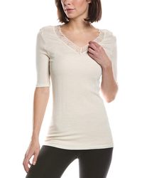 Hanro - Woolen Lace Wool & Silk-Blend Top - Lyst