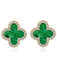 Liv Oliver - 18K Plated Cz Earrings - Lyst
