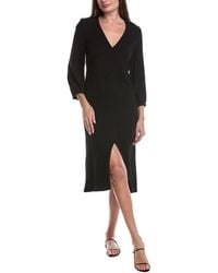 Nation Ltd - Olpa Ballon Sleeve V-Neck Midi Dress - Lyst