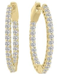 Lab Grown Diamonds - 14k 1.00 Ct. Tw. Lab Grown Diamond Hoops - Lyst