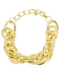 Liv Oliver - 18k Plated Textured Bracelet - Lyst