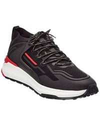 Tod's - Leather & Canvas Sneaker - Lyst