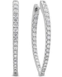 Sabrina Designs - 14k 1.43 Ct. Tw. Diamond Inside Out Oval Hoops - Lyst