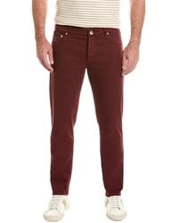 Brunello Cucinelli - Dark Red Slim Straight Jean - Lyst