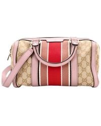 Gucci - Gg Canvas Web Boston Bag Small (Authentic Pre-Loved) - Lyst