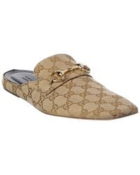 Gucci - Ragazzo Canvas & Leather Mule - Lyst