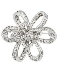 Savvy Cie - Plated Cz Pin Brooch - Lyst
