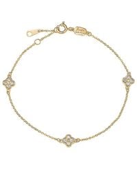 Suzy Levian - 14K 0.24 Ct. Tw. Diamond Station Bracelet - Lyst
