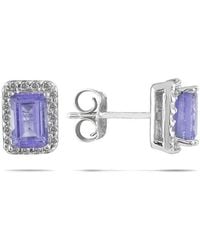 Diamond Select Cuts - 14k 1.28 Ct. Tw. Diamond & Tanzanite Earrings - Lyst