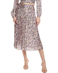 BOSS - Vlissa Pleated Midi Skirt - Lyst