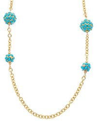 Kenneth Jay Lane - Plated Station Necklace - Lyst