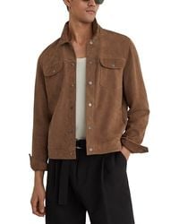 Reiss - Sliken Suede Jacket - Lyst