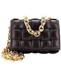 Bottega Veneta - Brown Padded Maxi Intrecciato Leather Cassette Chain Crossbody (authentic Pre-loved) - Lyst