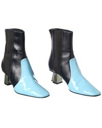 Lanvin - M&e Leather Bootie (authentic Pre-loved) - Lyst