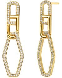 Genevive Jewelry - 14k Over Silver Cz Drop Earrings - Lyst