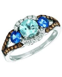 Le Vian - Le Vian 14K 1.47 Ct. Tw. Diamond & Aquamarine Ring - Lyst