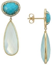 Liv Oliver - 18K Plated 38.90 Ct. Tw. Chalcedony Cz Earrings - Lyst