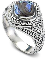 Samuel B. Silver Abalone Ring - White