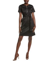 Lafayette 148 New York - Belted Zip Front Dress - Lyst