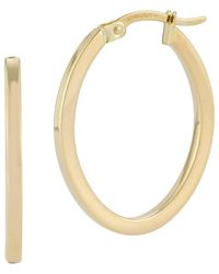 Ember Fine Jewelry - 14k Squared Oval Hoops - Lyst