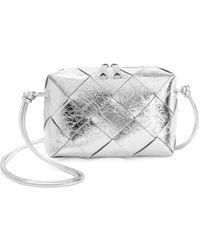 Tiffany & Fred Paris - Smooth Metallic Woven Leather Bag - Lyst