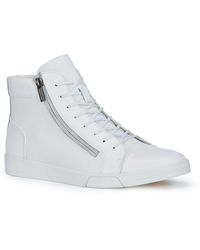 Calvin klein high top sneakers white Clearance