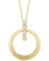 Reiss - 14k 0.09 Ct. Tw. Diamond Pendant Necklace - Lyst