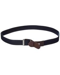 Tod's - Canvas & Leather Belt - Lyst