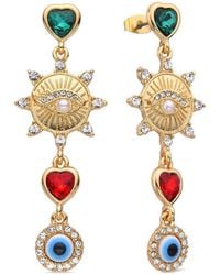 Eye Candy LA - Eye Heart Dangle Drop Earrings - Lyst