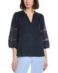 Stella Parker - Constance Linen-Blend Blouse - Lyst