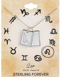 Sterling Forever - 14k Rose Gold Vermeil Leo Zodiac Tag Necklace - Lyst
