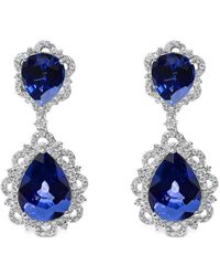 Haus of Brilliance - Colorful Gemstones 18K 30.27 Ct. Tw. Diamond & Lab-Grown Sapphire Dangle Earrings - Lyst