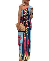 LOEY - One-Shoulder Maxi Dress - Lyst