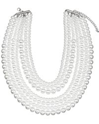 Eye Candy LA Luxe Collection Beaded Layered Necklace - White