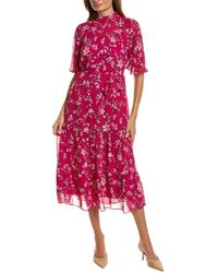 Maggy London - Belted Midi Dress - Lyst