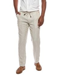 Isaia - Drawstring Linen Trouser - Lyst