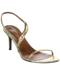 Giuseppe Zanotti - Clandestino 70 Snake-Embossed Leather Sandal - Lyst